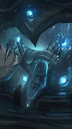 Magic the Gathering - All will be One: Blue sphere concept art Mobiele Verticaal achtergrond