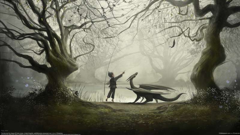 The boy and his dragon achtergrond