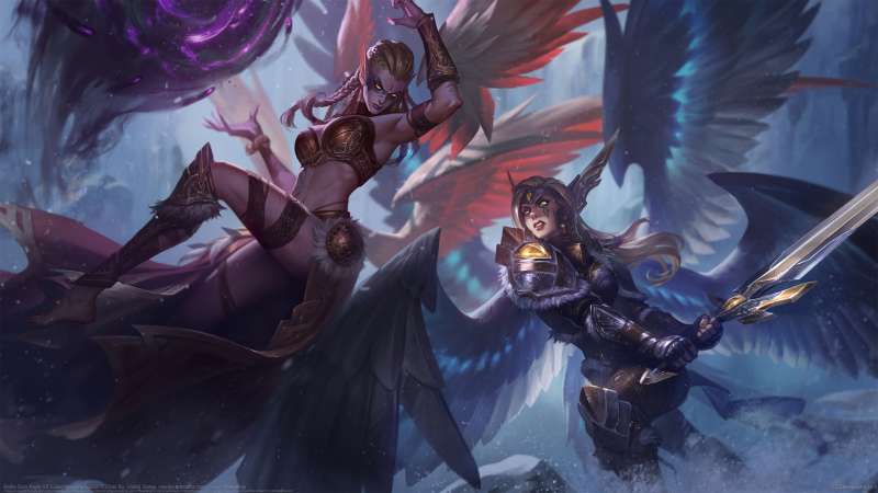Battle Born Kayle VS Exiled Morgana splash achtergrond