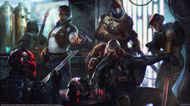 Cyberpunk bikers for Star Wars Reimagined challenge achtergrond