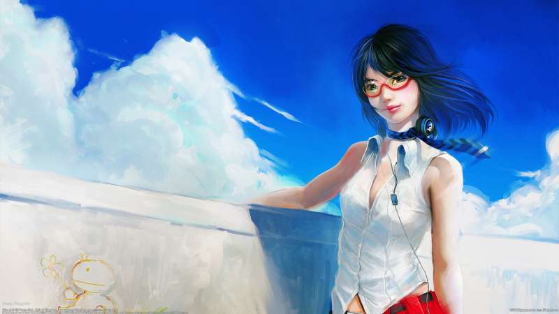 Blue hair achtergrond