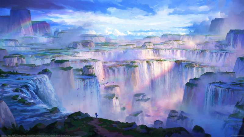 Lavender Falls achtergrond