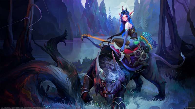 Luna. Dota 2 fanart. achtergrond