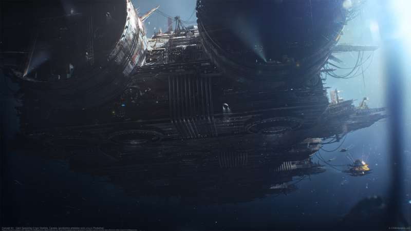 Concept Art - Giant Spaceship achtergrond