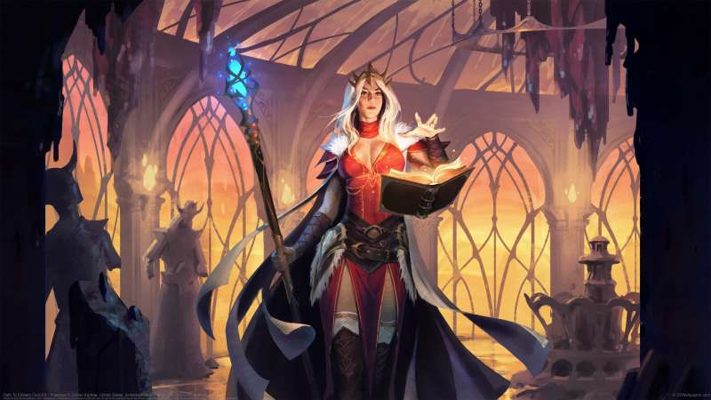 Oath To Embers Card Art - Priestess achtergrond