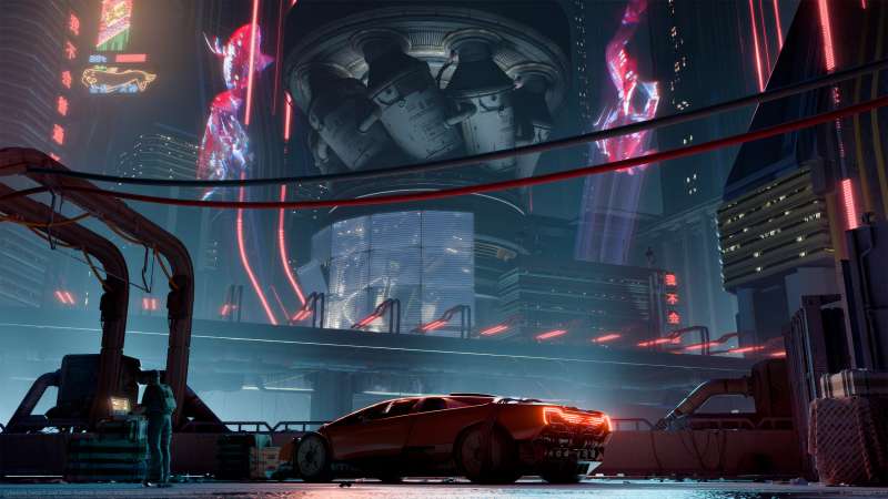 Cyberpunk Demo achtergrond