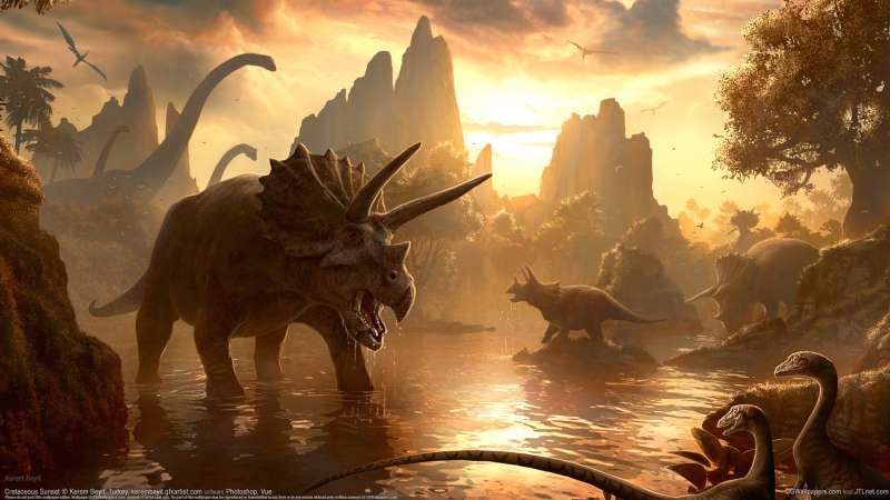 Cretaceous Sunset achtergrond