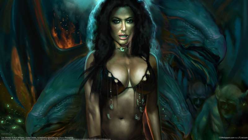 Fire Woman achtergrond