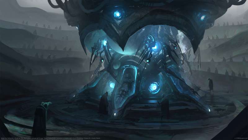 Magic the Gathering - All will be One: Blue sphere concept art achtergrond