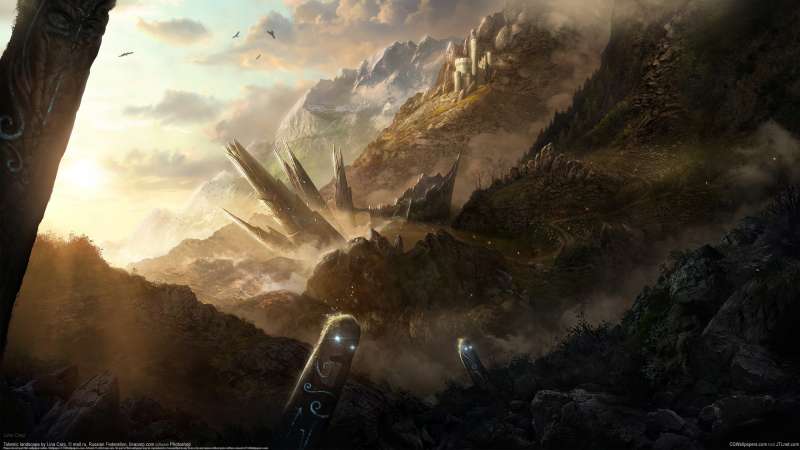Totemic landscape achtergrond