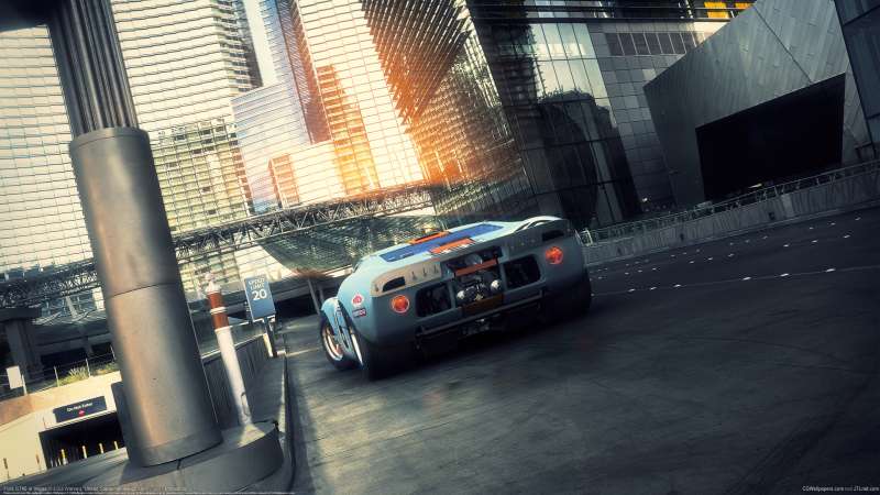 Ford GT40 in Vegas achtergrond