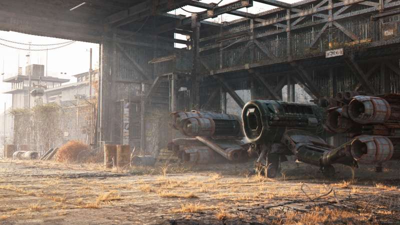 Old hangar achtergrond