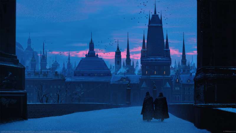 Castles at dusk achtergrond