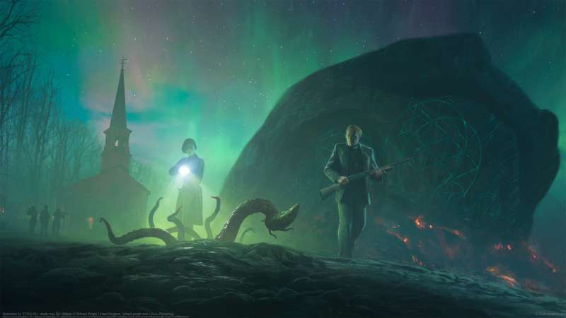 Illustration for 'CTHULHU - death may die': Meteor achtergrond
