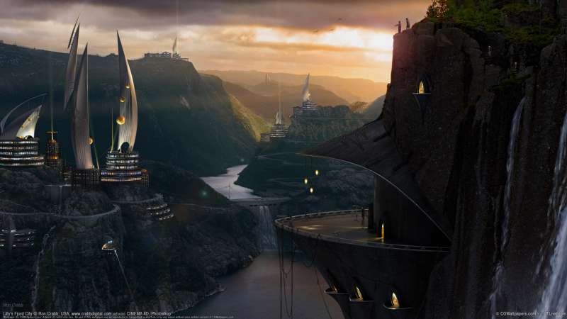 Lilly's Fjord City achtergrond
