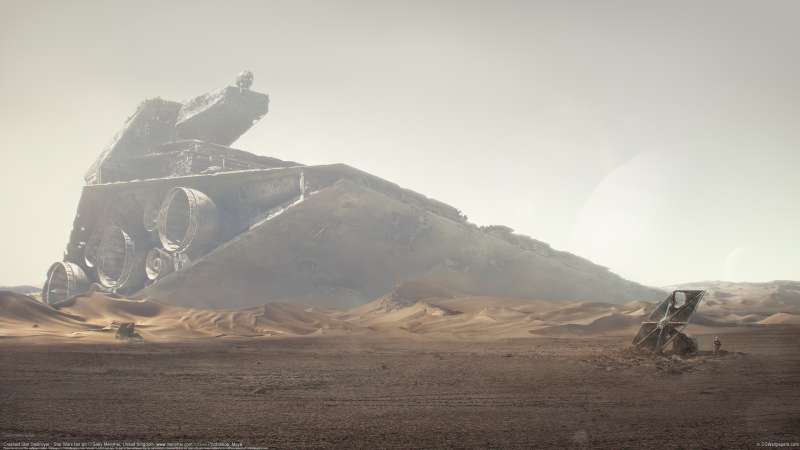 Crashed Star Destroyer - Star Wars fan art achtergrond