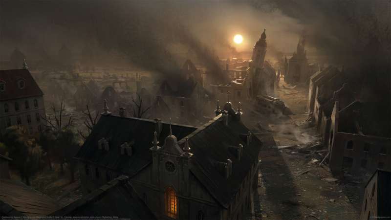 Castlevania Season 2 Backgrounds Destroyed Braila achtergrond