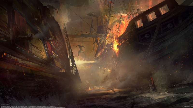 Assassin's Creed IV Black Flag fan art achtergrond