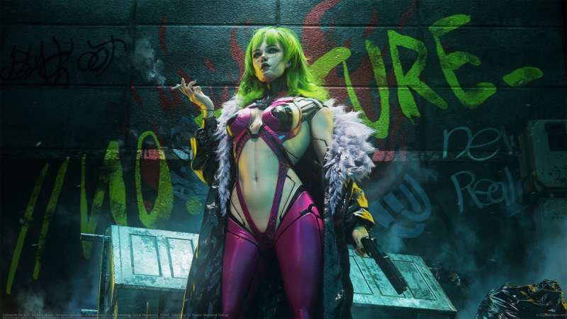 Cyberpunk fan art achtergrond