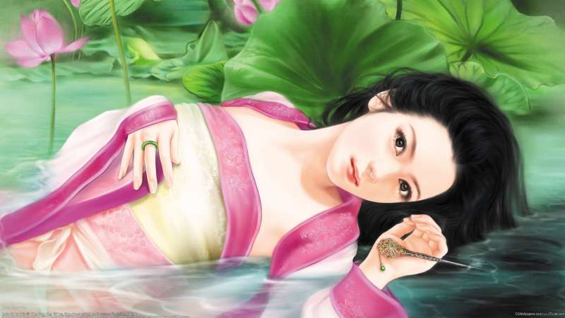 Lotus flower fairy achtergrond