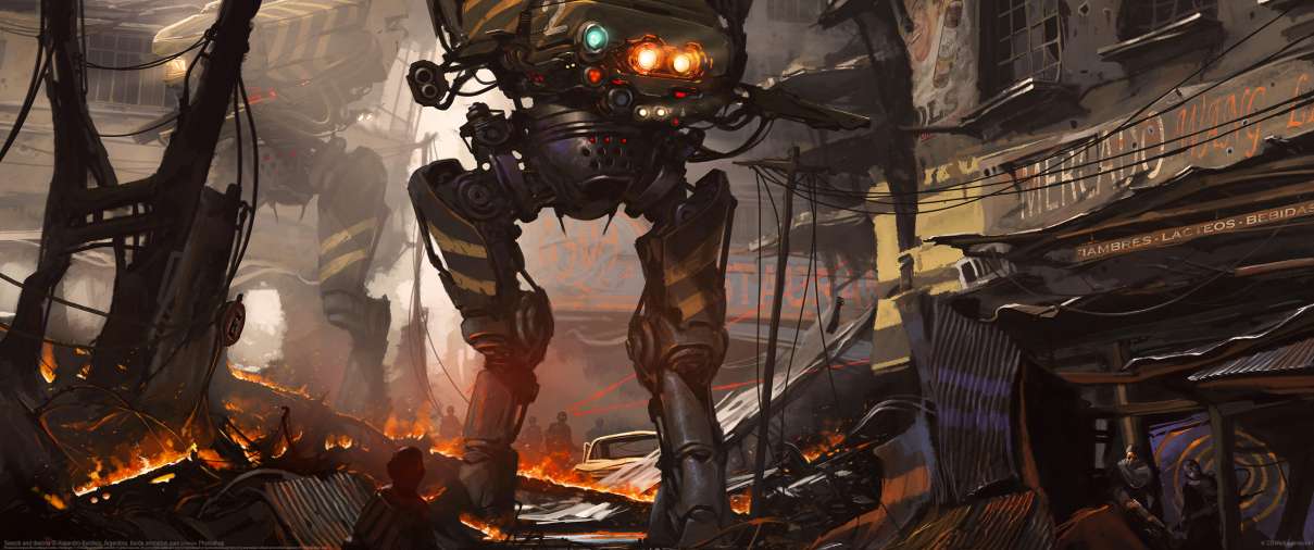 Search and destroy ultrawide achtergrond