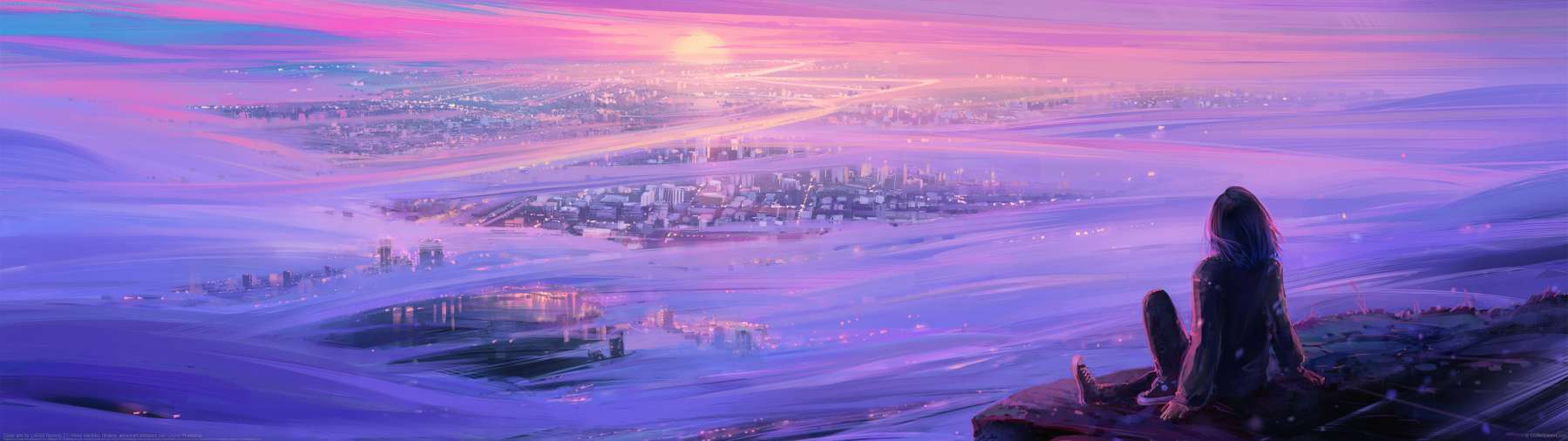 Cover arts for LofiGirl Records 2 ultrawide achtergrond