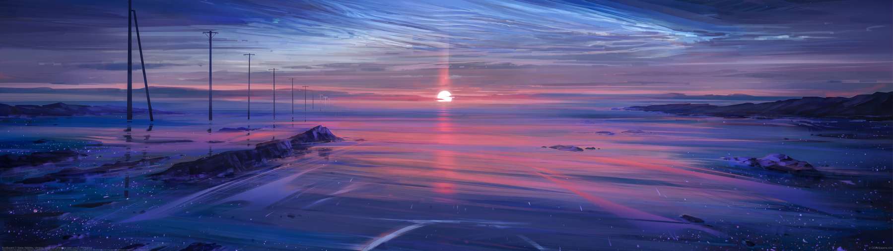 Noctilucent ultrawide achtergrond