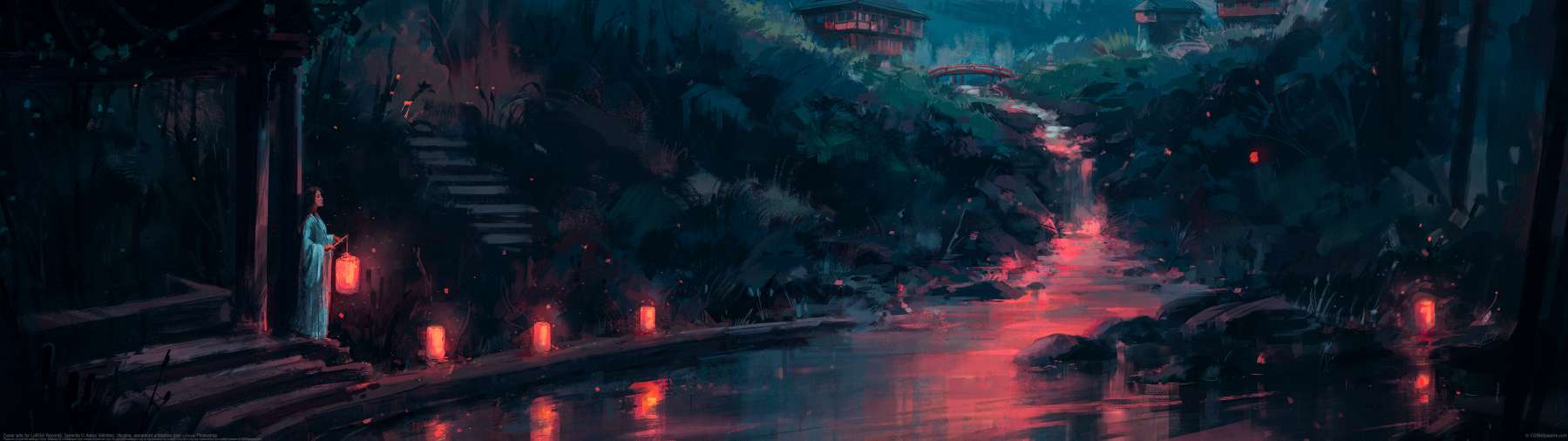 Cover arts for LofiGirl Records: Serenity ultrawide achtergrond