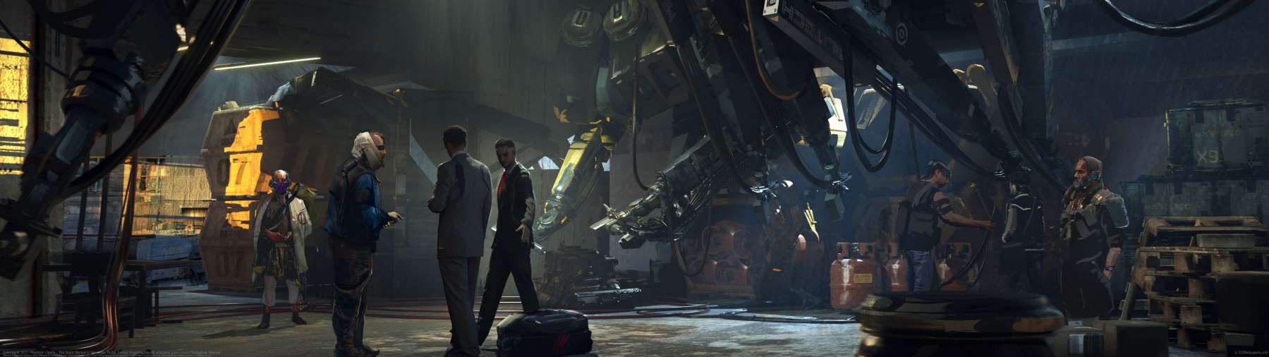 Cyberpunk 2077: Phantom Liberty - The Black Market ultrawide achtergrond