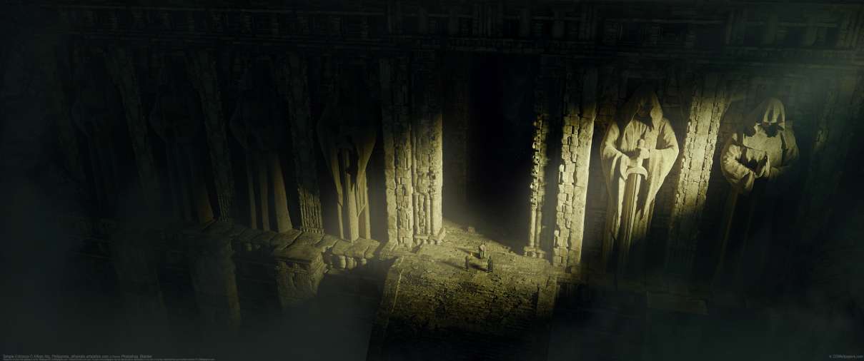 Temple Entrance ultrawide achtergrond