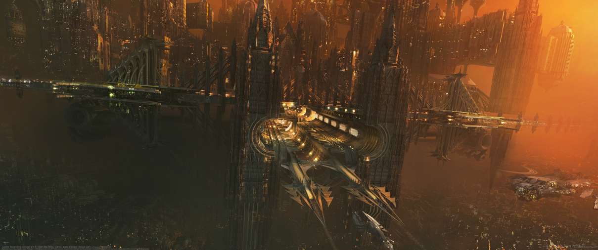 Jupiter Ascending concept art ultrawide achtergrond