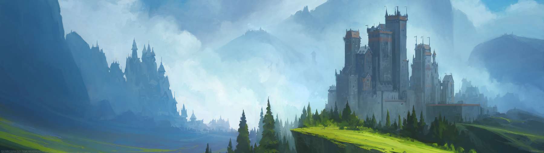 Pine Castle ultrawide achtergrond