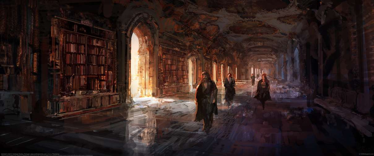 Scholar's Hall ultrawide achtergrond