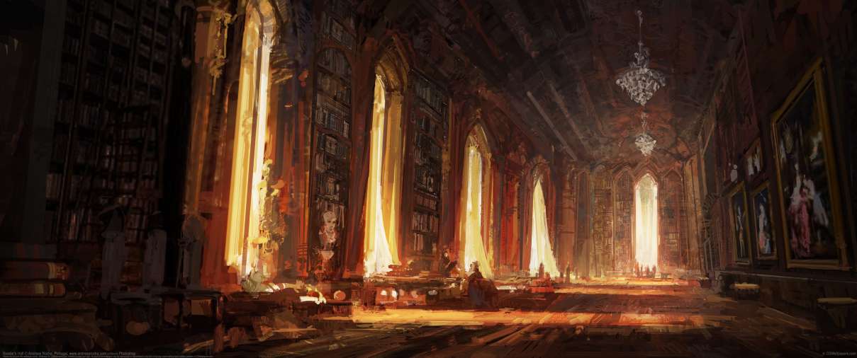 Reader's Hall ultrawide achtergrond