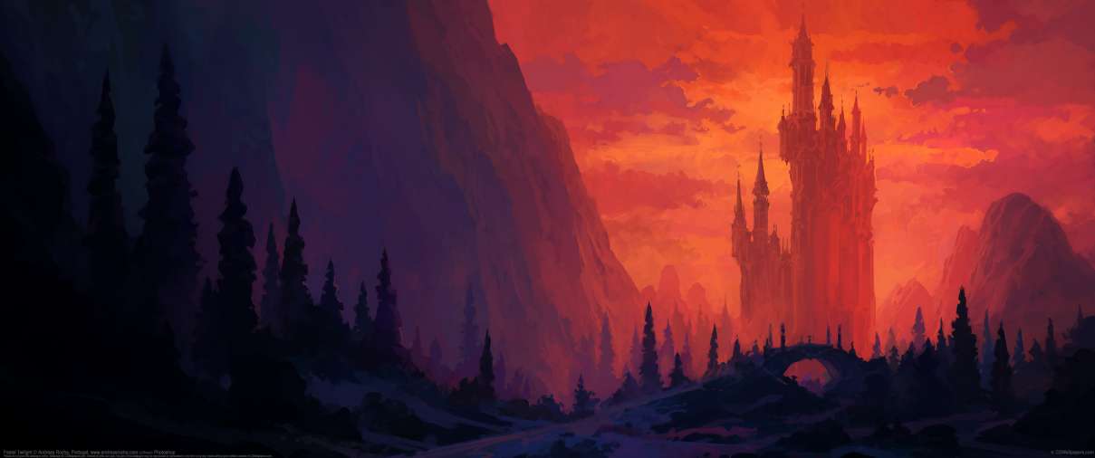 Pastel Twilight ultrawide achtergrond