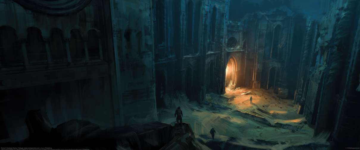 Ruins ultrawide achtergrond