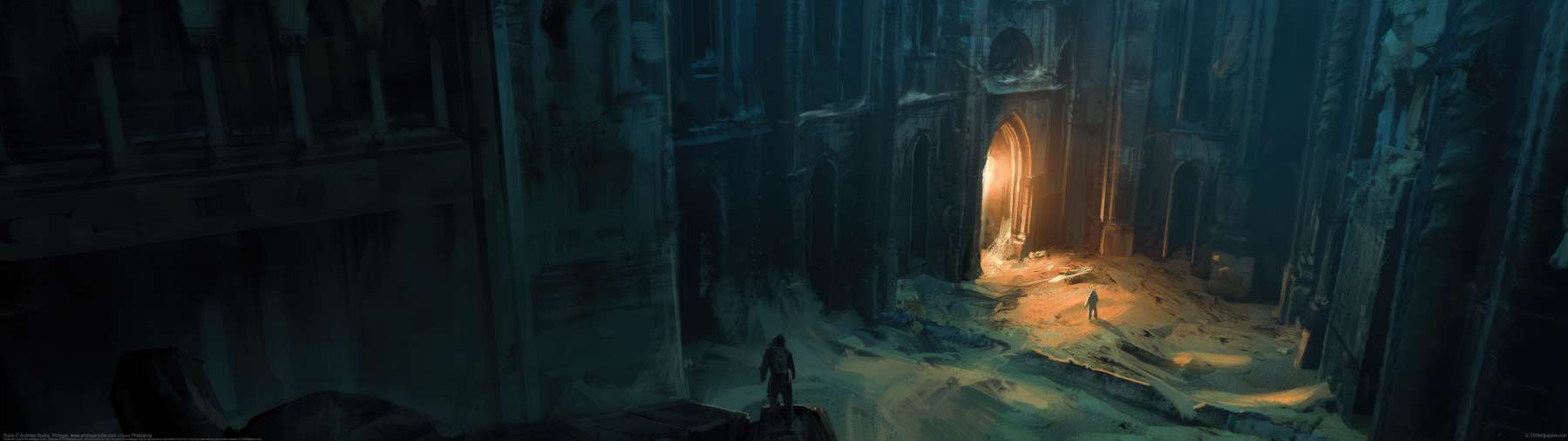 Ruins ultrawide achtergrond