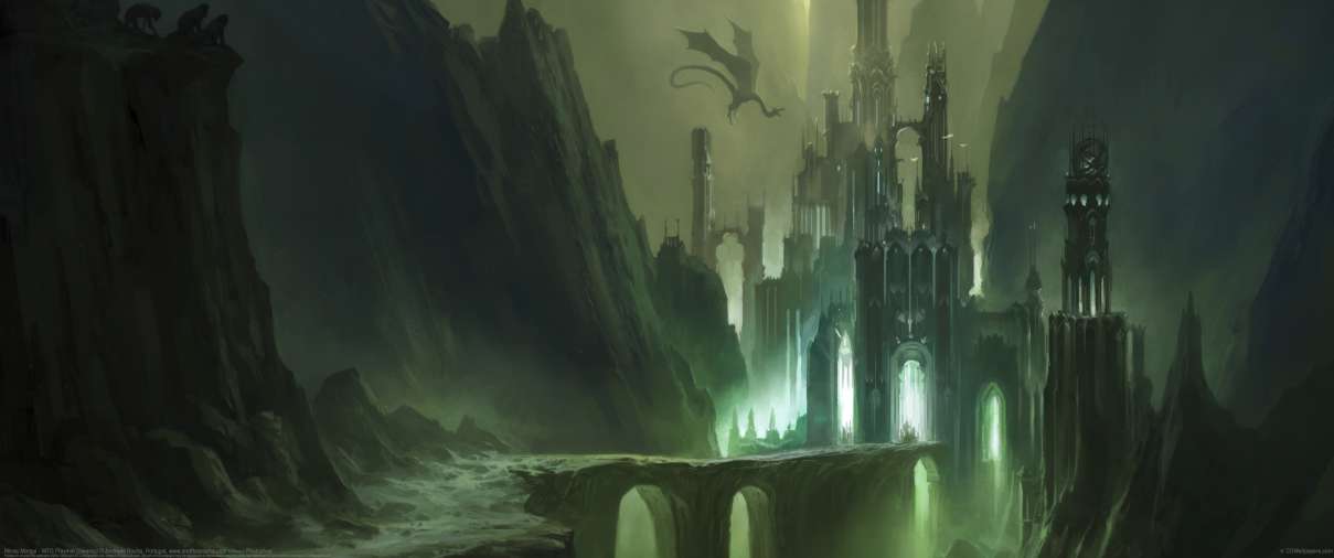 Minas Morgul - MTG Playmat (Swamp) ultrawide achtergrond