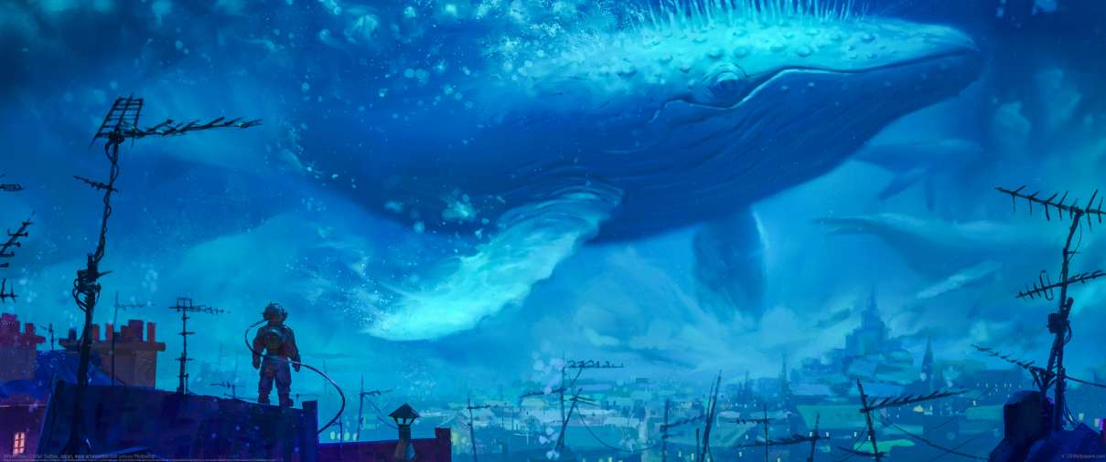 Whale Rider ultrawide achtergrond