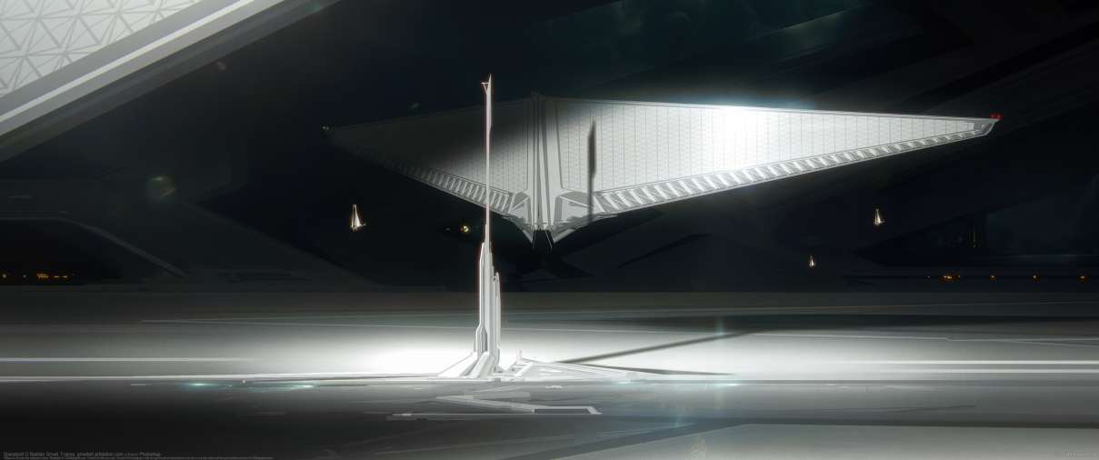 Spaceport ultrawide achtergrond