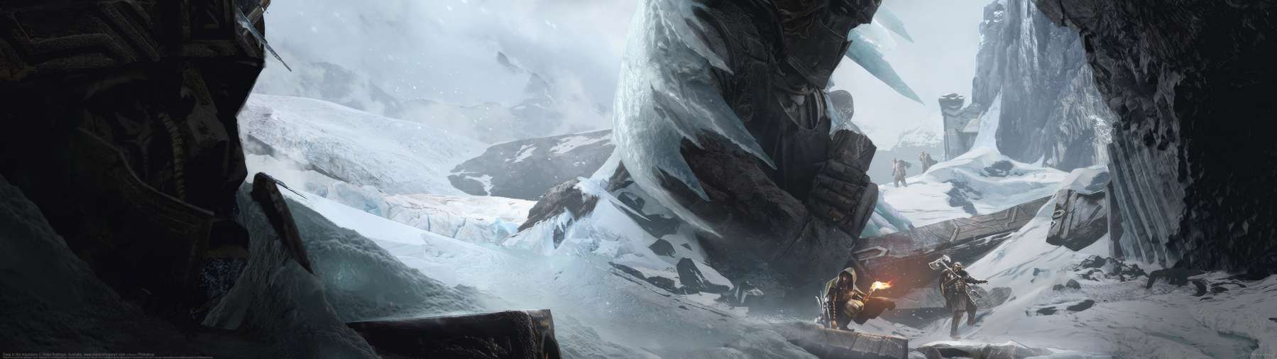 Deep in the mountains ultrawide achtergrond