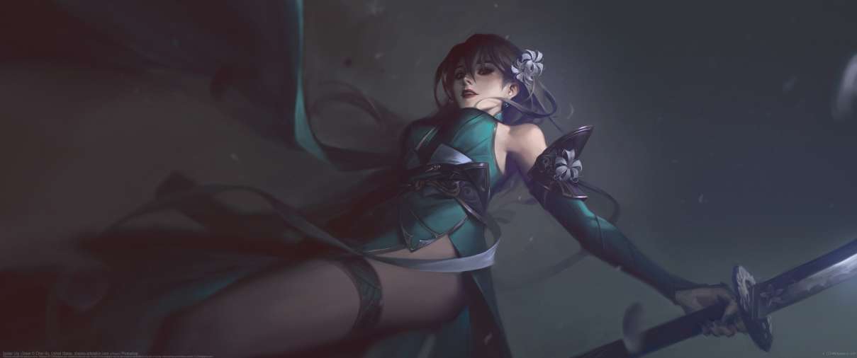 Spider Lily -Green ultrawide achtergrond