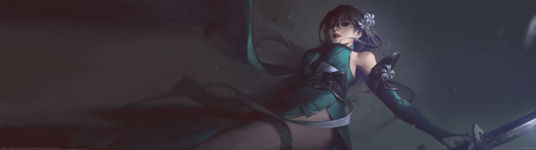 Spider Lily -Green ultrawide achtergrond
