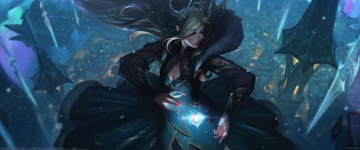 Winter blessed Irelia Fan Art ultrawide achtergrond