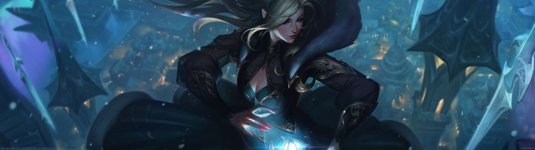 Winter blessed Irelia Fan Art ultrawide achtergrond