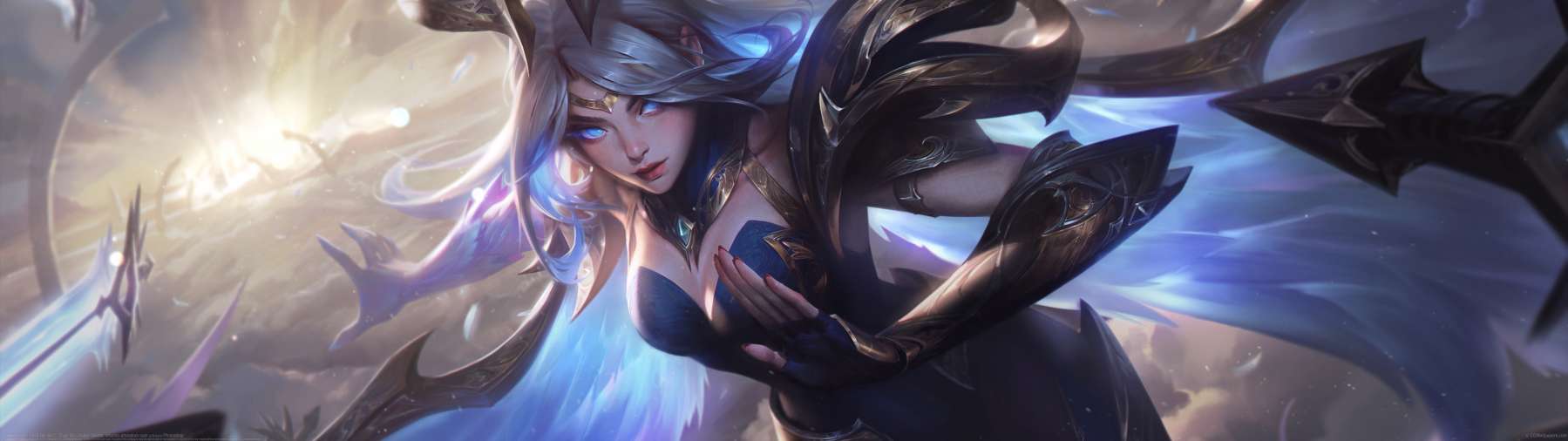 DawnBringer Irelia fan art ultrawide achtergrond