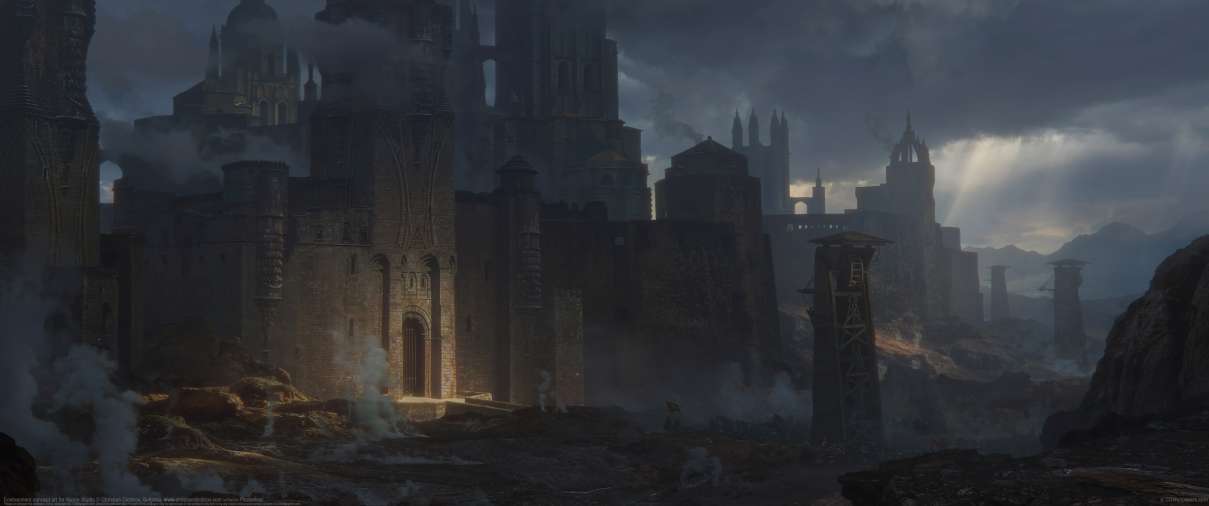 Environment concept art for Nuare Studio ultrawide achtergrond