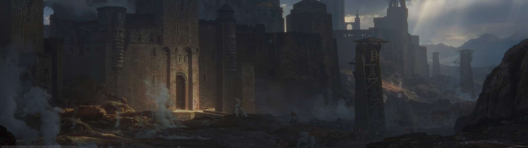 Environment concept art for Nuare Studio ultrawide achtergrond