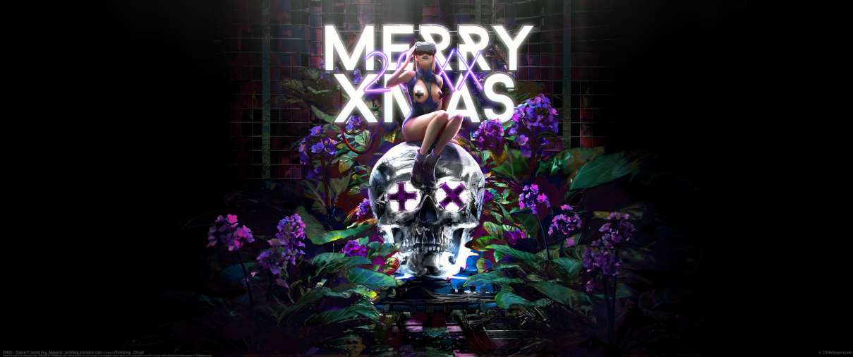 XMAS - Statue ultrawide achtergrond