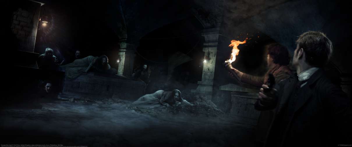 Escape the crypt ultrawide achtergrond